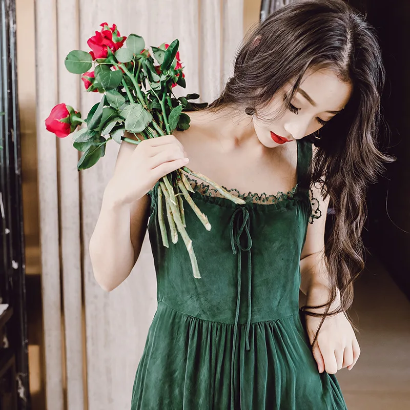 Ubei Новое поступление летнее винтажное кружевное платье без бретелек с шифоновой