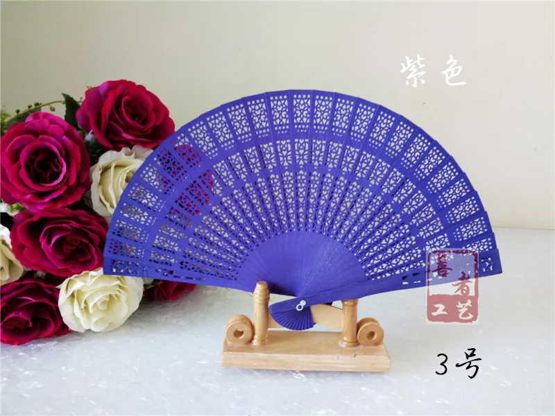 300 шт. китайские вентиляторы из сандалового дерева рекламные ручные поклонники