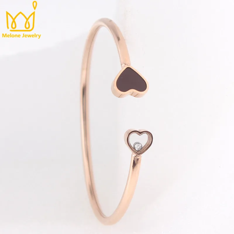 2017 Женский Летний Браслет-манжета с сердечками браслет розового золота из