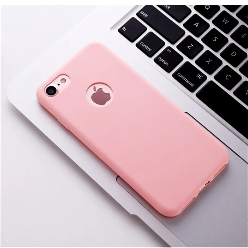 Милый ТПУ силиконовый чехол для iPhone на 5S 6 6s XS матовый задней панели ультра тонкий