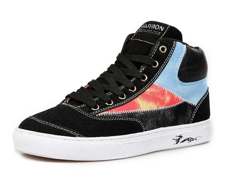 High quality guarantee the suede breathable tide korean shoes high top lovers wholesale and retail | Обувь