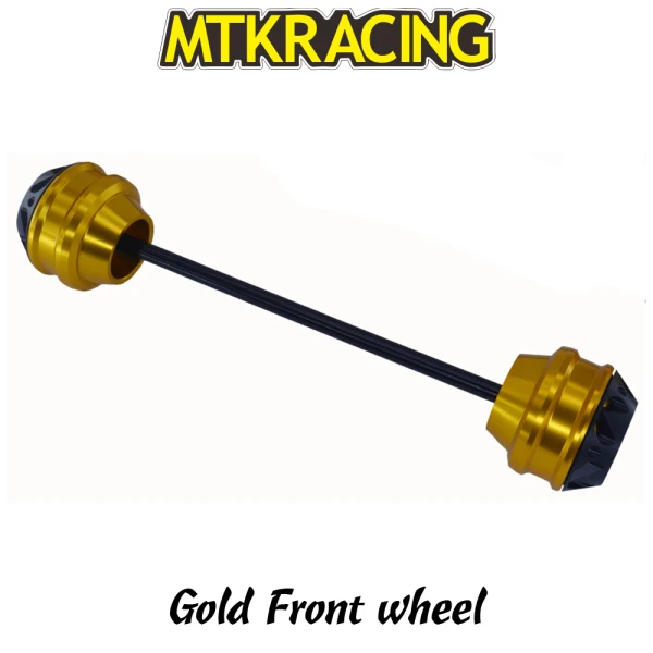 Golden front wheel MTKRACING для Yamaha Tracer 900 GT CNC переднее колесо осевой слайдер амортизатор защита от падения - Цвет: Golden front wheel
