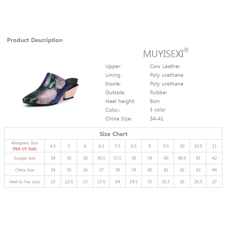 Мюли тапочки сандалии с острым носком для женщин странный квадратный каблук 6 см
