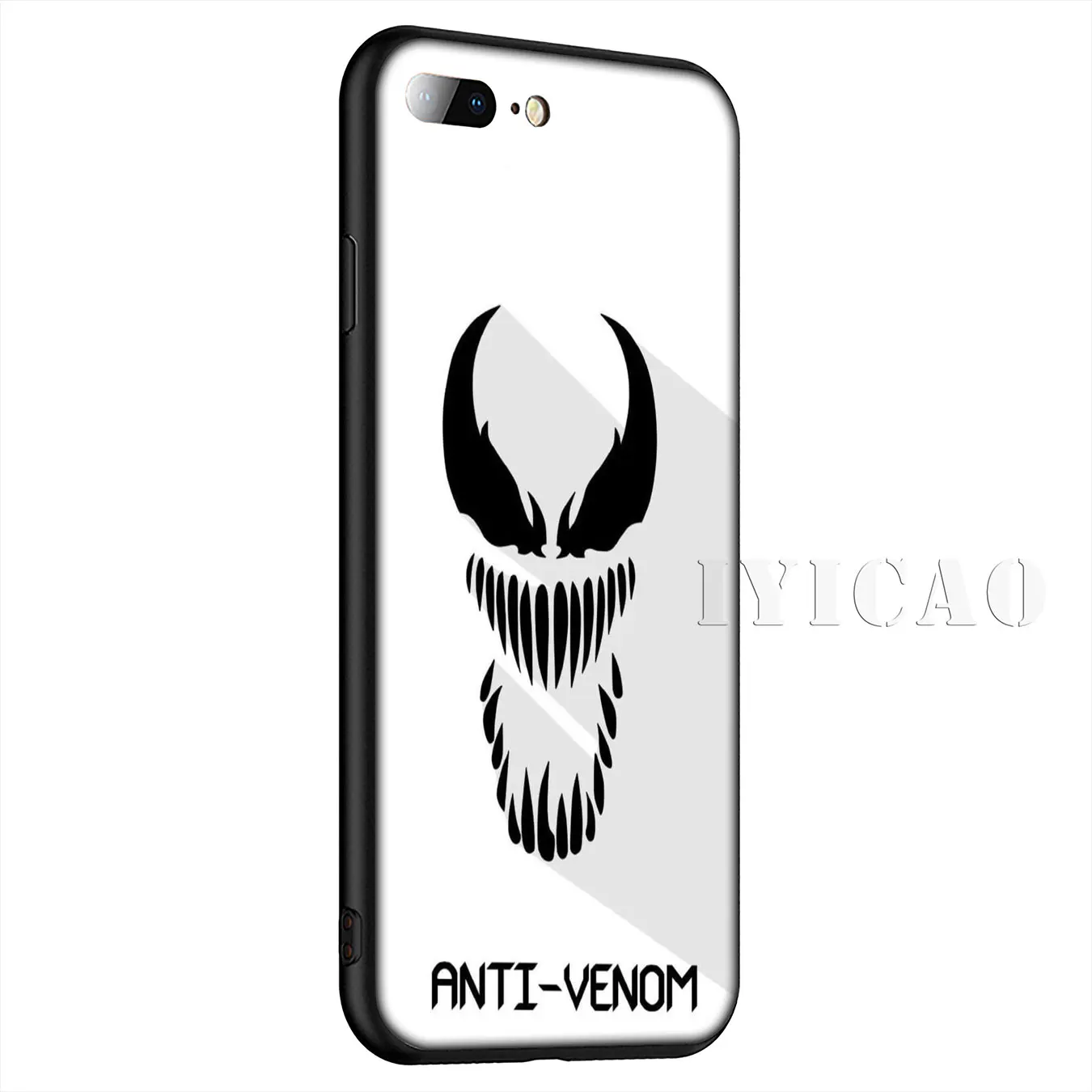 Силиконовый мягкий чехол IYICAO Venom Marvel Villain для iPhone XR X XS Max 8 7 6 S Plus 5 5S SE |