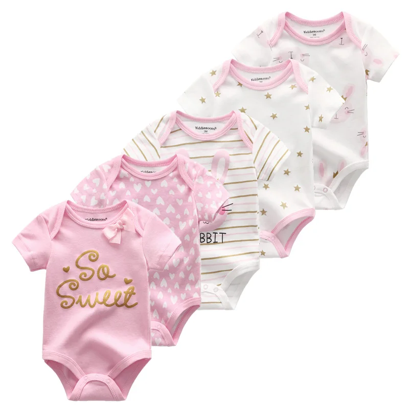 Baby Clothes5200 Г., 5 шт./лот, боди, одежда для маленьких девочек Одежда для маленьких мальчиков от 0 до 12 месяцев Одежда для новорожденных девочек из хлопка с единорогом Roupas de bebe - Цвет: Baby Clothes5200