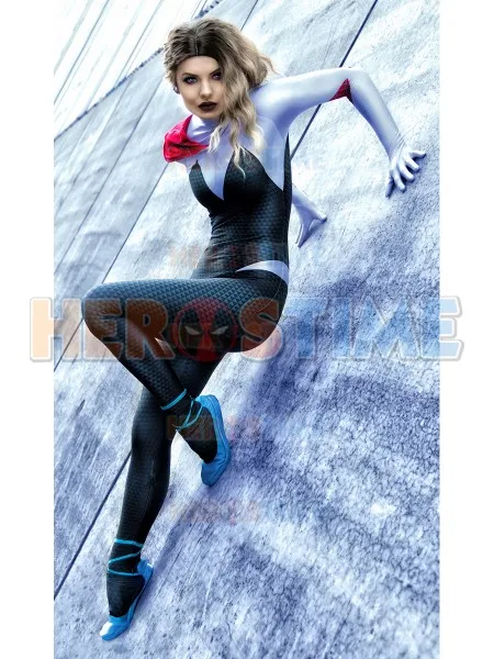 Gwen Stacy Человек-паук: костюм для косплея в стиле паука 3D принт спандекс зентай боди костюм на Хэллоуин для женщин