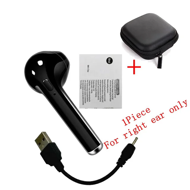 1 шт., i7, мини гарнитура, Bluetooth, наушники 4,1 EDR, беспроводной наушник, MP3, Музыкальный наушник, наушники i7 с микрофоном для телефона, IOS, Android - Цвет: white earphone set