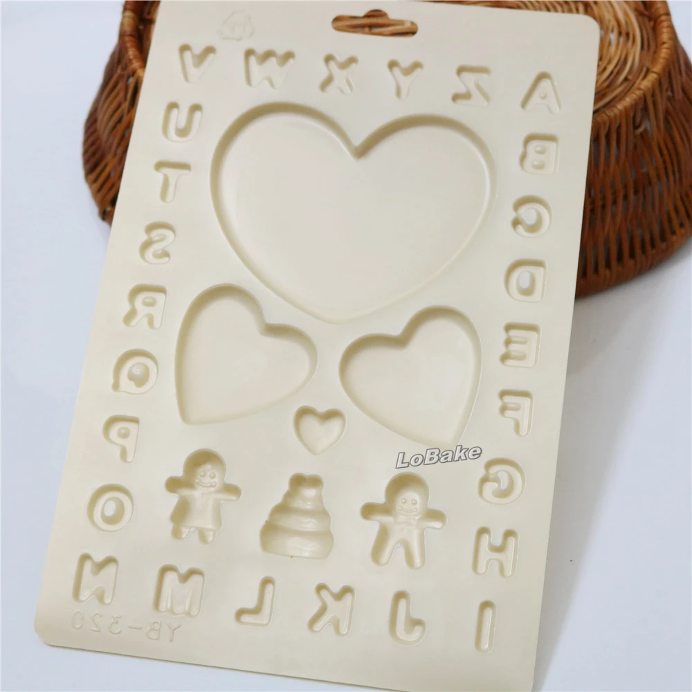 (10 шт./лот) Новое прибытие большой сердце Валентина с буквами имбирь человек формы