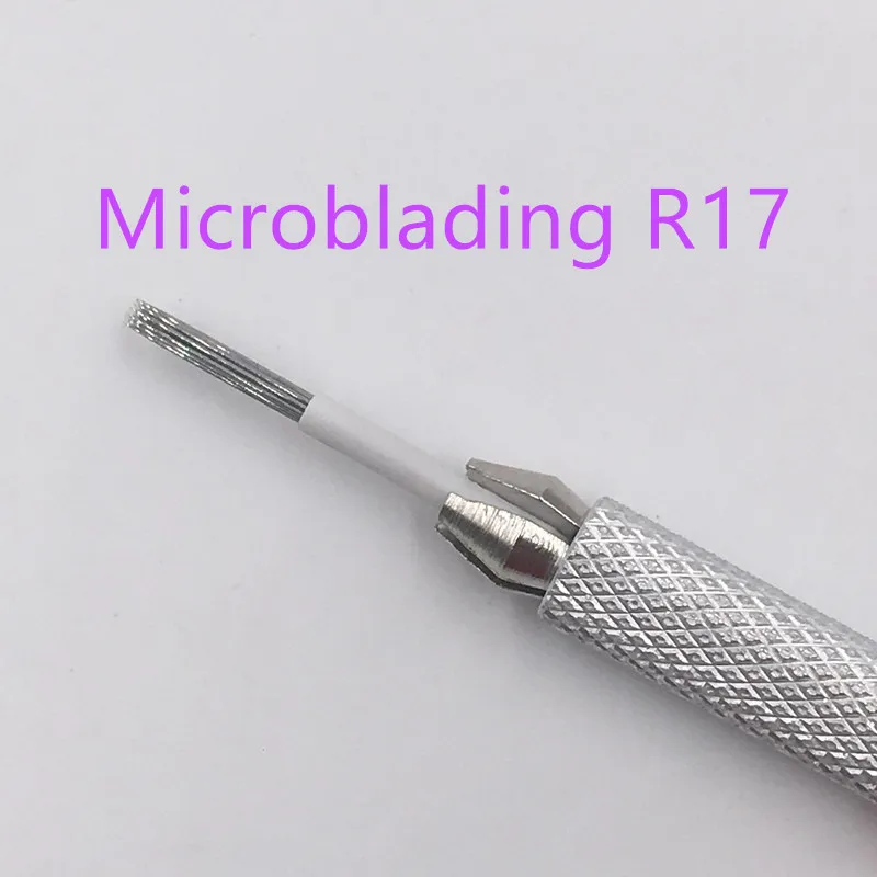 

50pcs 17 Round needles for manual pen Semi permanent makeup manual fog pen needle R17 microblading fog eyebrow tattoo pen blades