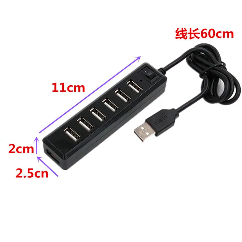 7-port switch usbhub usb splitter single 2.0hub 7 port hub2.0 |