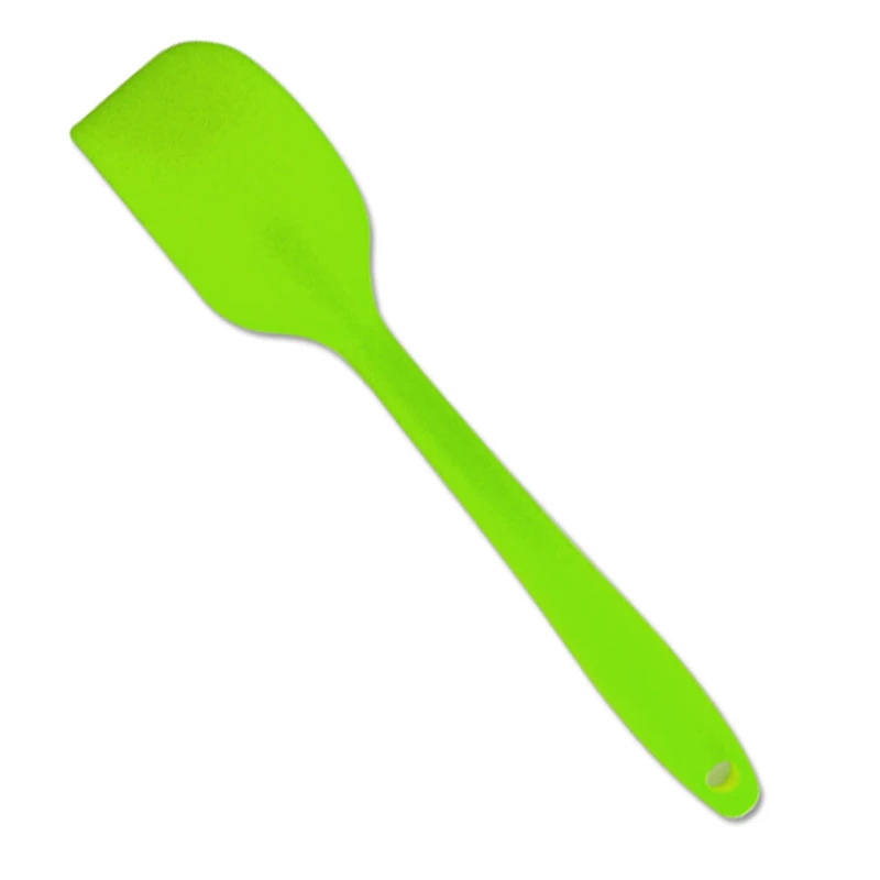 Green 1 шт. кухонные скребки для выпечки из пищевого силикона с антипригарным кремом и маслом, лопатка для торта, лопатка для теста, щетка для скребка - Цвет: Green