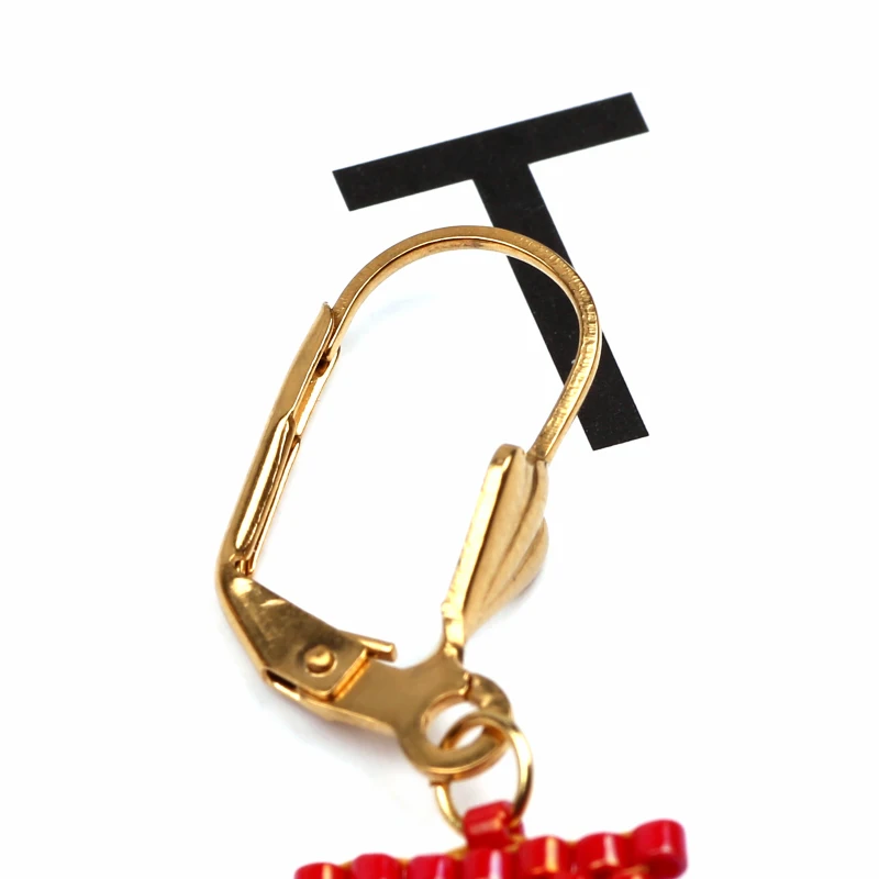 Женские серьги подвески в стиле бохо сережки ручной работы с золотыми длинными