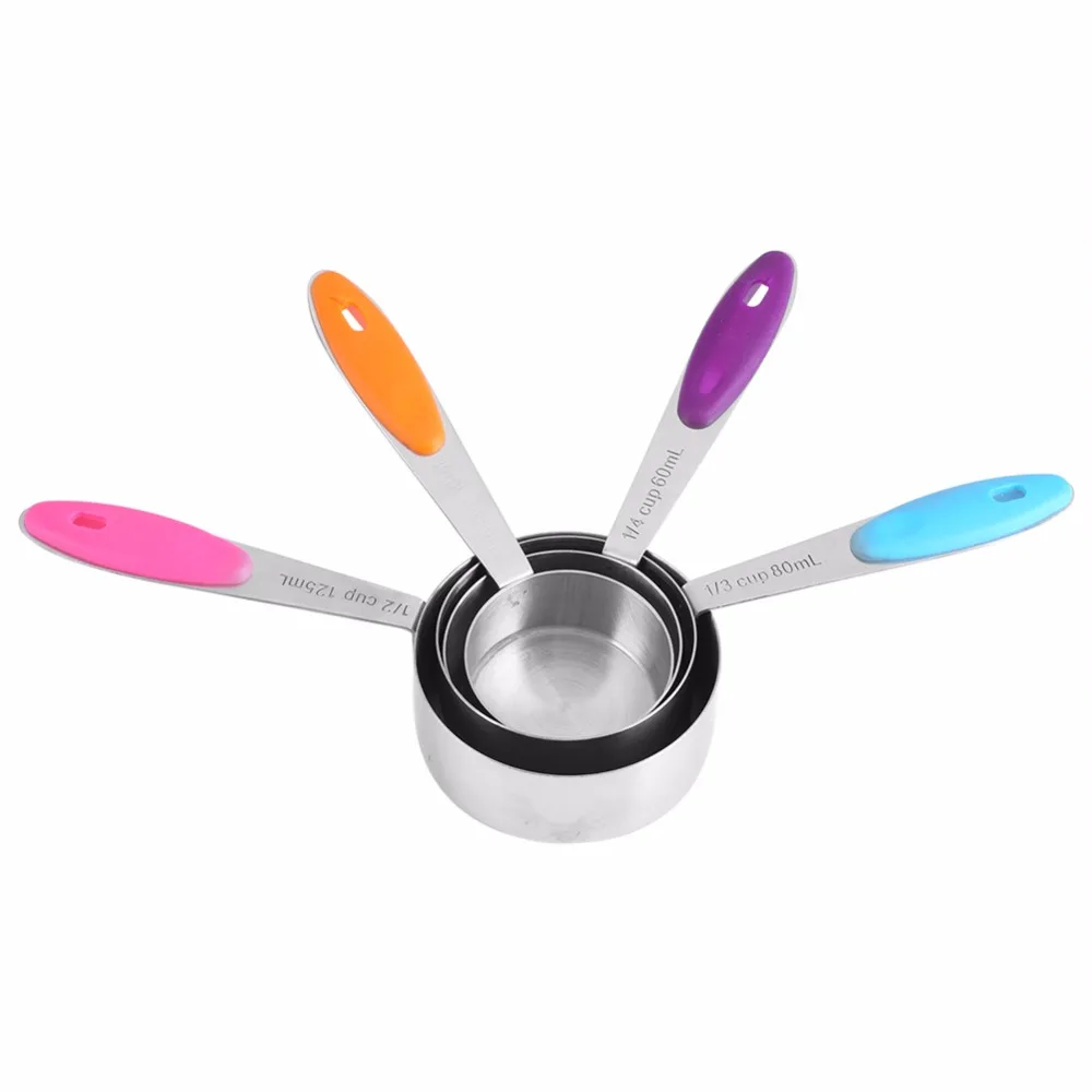 

5/6/8Pcs/Set Stainless Steel Measuring Cups And Spoons Kitchen Tool Measurment Tea Coffee Measuring Spoon Graduated Spoons Scoop