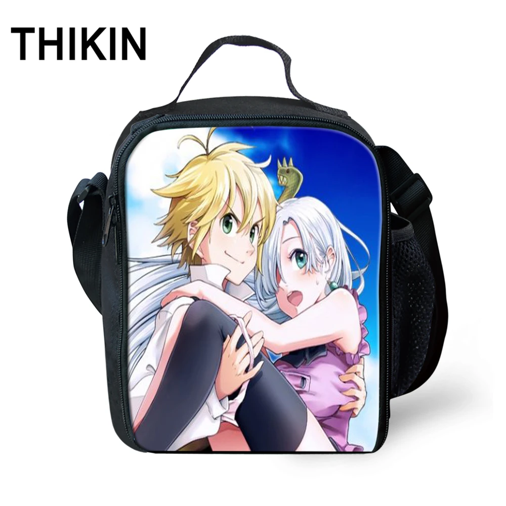 ALZ1124G Комплект школьных сумок THIKIN Seven Deadly Sins для мальчиков и девочек, детский школьный рюкзак с аниме, 3 предмета, Nanatsu No Taizai melidas Elizabeth - Цвет: ALZ1124G