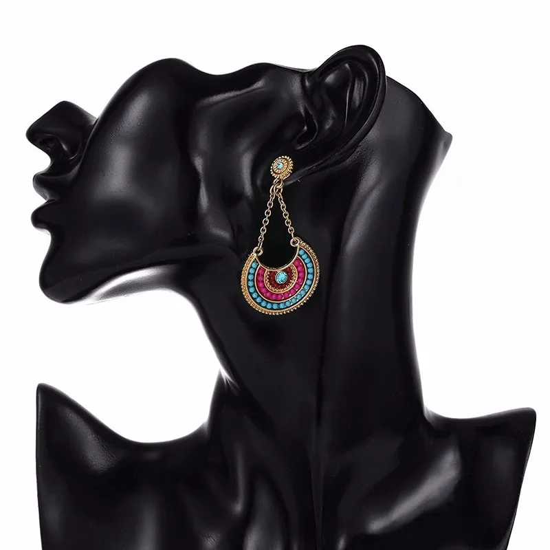 OMGALA этнические ювелирные изделия богемные многоцветные длинные подвесные