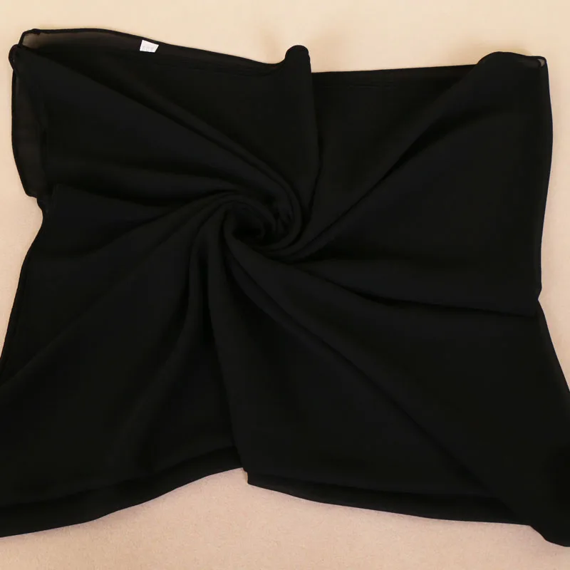 

115*115Cm Plain Square Bubble Chiffon Instant Shawl Women Solid Color Beach Summer Scarves and Wraps Headband Muslim Hijab Snood