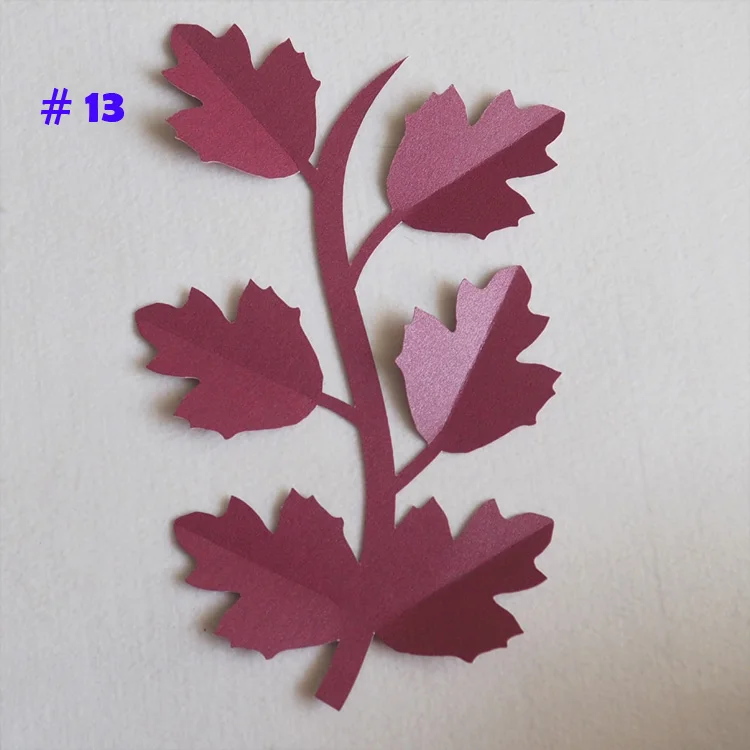 No 13 DIY Искусственные цветы Leave Fleurs Artificielles фон совпадающие листья гигантские бумажные листья Свадебная вечеринка Декор детский душ - Цвет: No 13