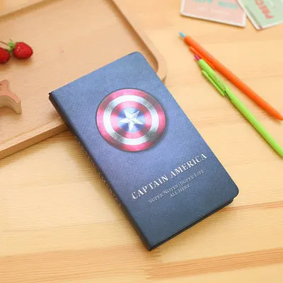 Captain America Милый блокнот Бэтмен Kawaii Мультфильм альбом для рисования тетрадь в твердой обложке дневник детские школьные принадлежности WJ-XXWJ536 - Цвет: Captain America