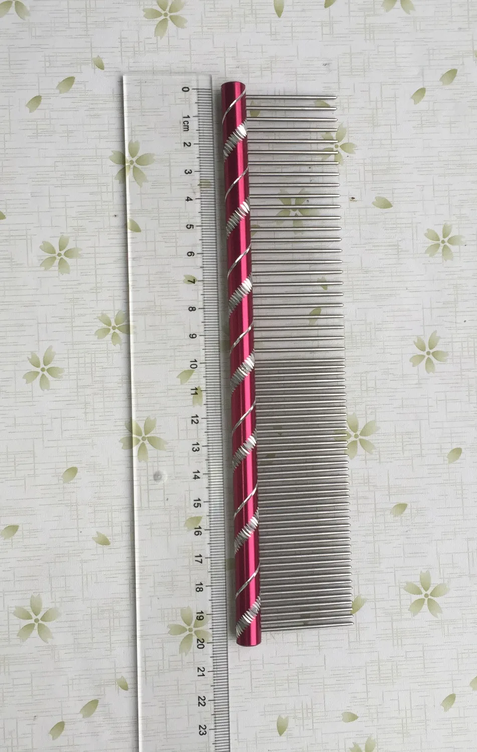 4 шт./лот один цвет каждая 20 см Расческа для домашних животных из нержавеющей