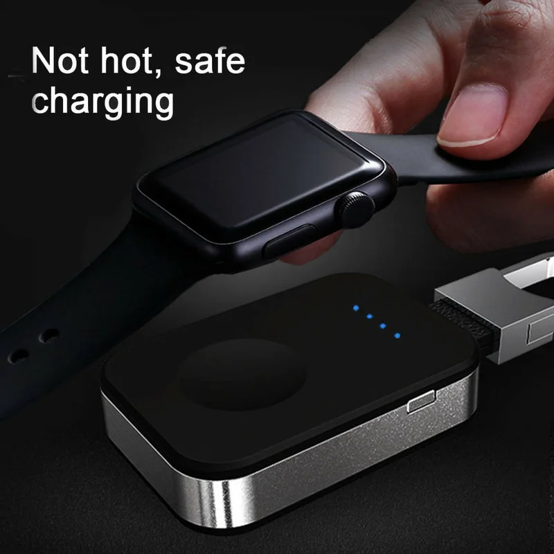 Беспроводное зарядное устройство QI внешний аккумулятор для iWatch 1 2 3 4 портативное