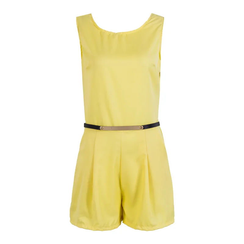 

Fashion Women Summer Casual Sleeveless Playsuit Ladies Short Jumpsuit Backless Romper