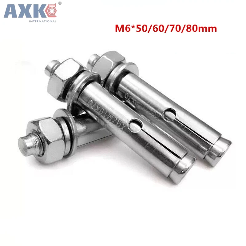 AXK 304 Нержавеющая сталь расширения винты M6 * 50/60/70/80 мм|Дверные зажимы из