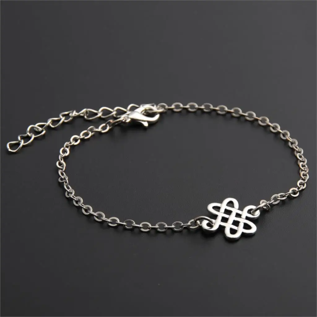 1 шт. новый дизайн серебряный цвет китайский узел соединители цепи звенья