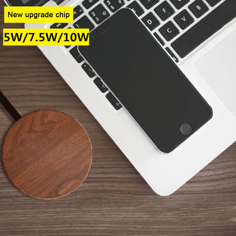 KEXU 10W 7.5W Qi Wireless Charger Wood fast mini Charging Pad for iPhone X 8 Samsung Galaxy Note8 S8 S7Edge | Мобильные телефоны и