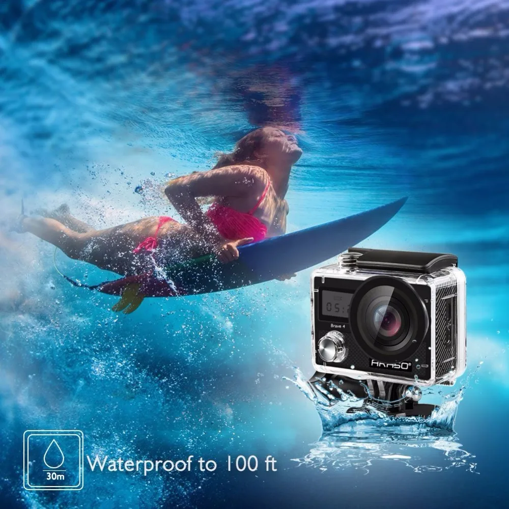 Экшн-камера AKASO Brave 4 4 K/24fps Ultra HD 20MP Wifi anti-shake 30m Подводный Водонепроницаемый пульт дистанционного управления шлем Спортивная камера