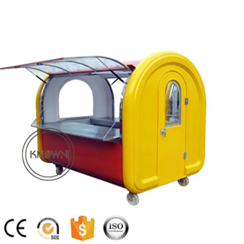 

The most popular hand push customized 220 cm long food cart food truck mobile food trailer