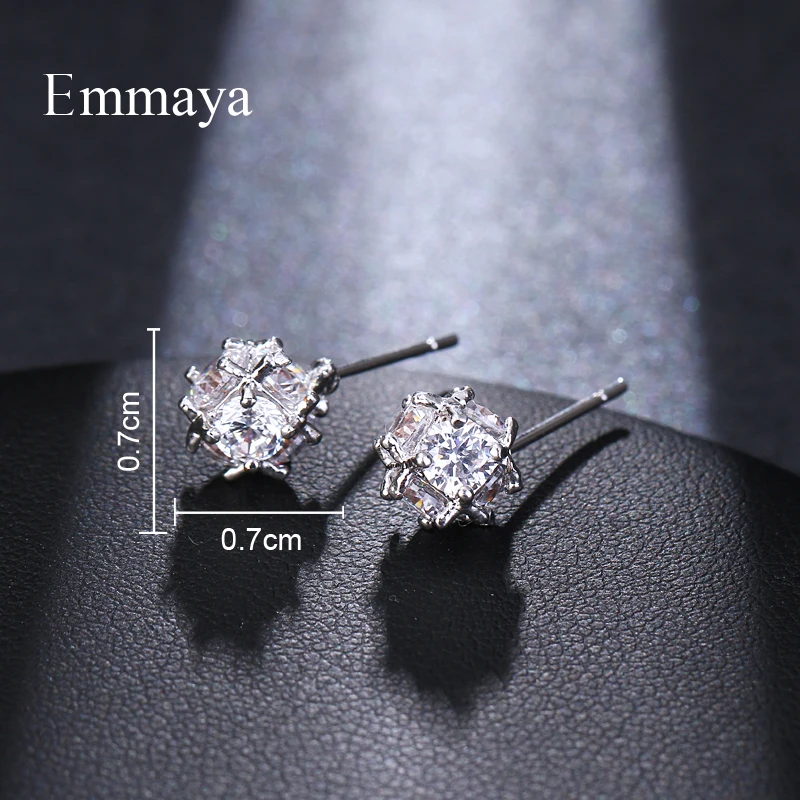 Серьги Emmaya небольшие Асимметричные женские простые ювелирные украшения с белыми