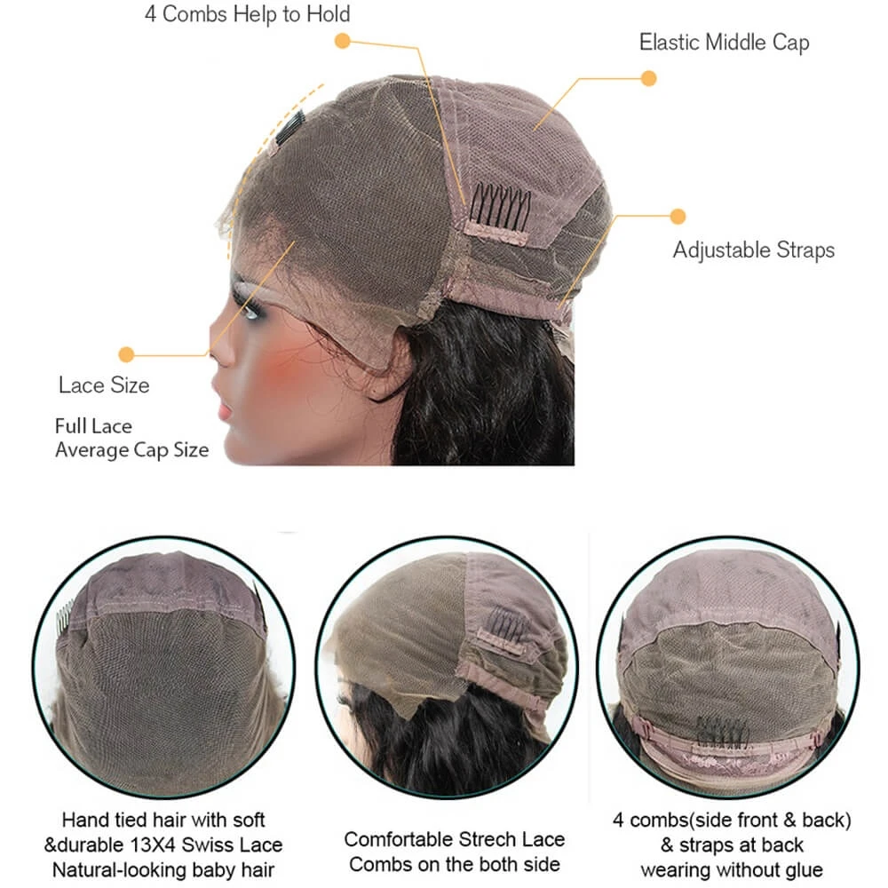 SVT человеческие волнистые волосы Remy Синтетические на кружеве парик 13X4