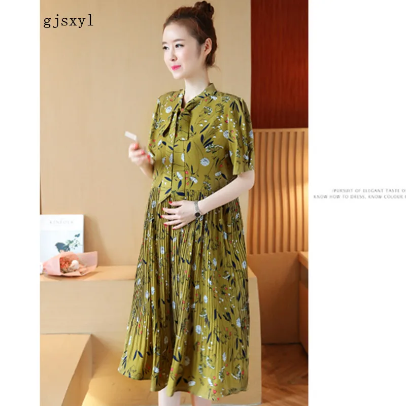 Новинка 2017 летнее модное свободное простое Плиссированное шифоновое платье с