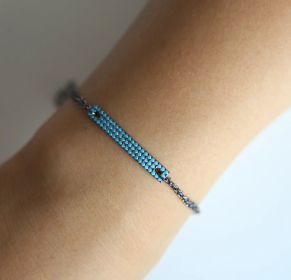 2017 горячее новое поступление микро проложить синий камень Мода дамы подарок