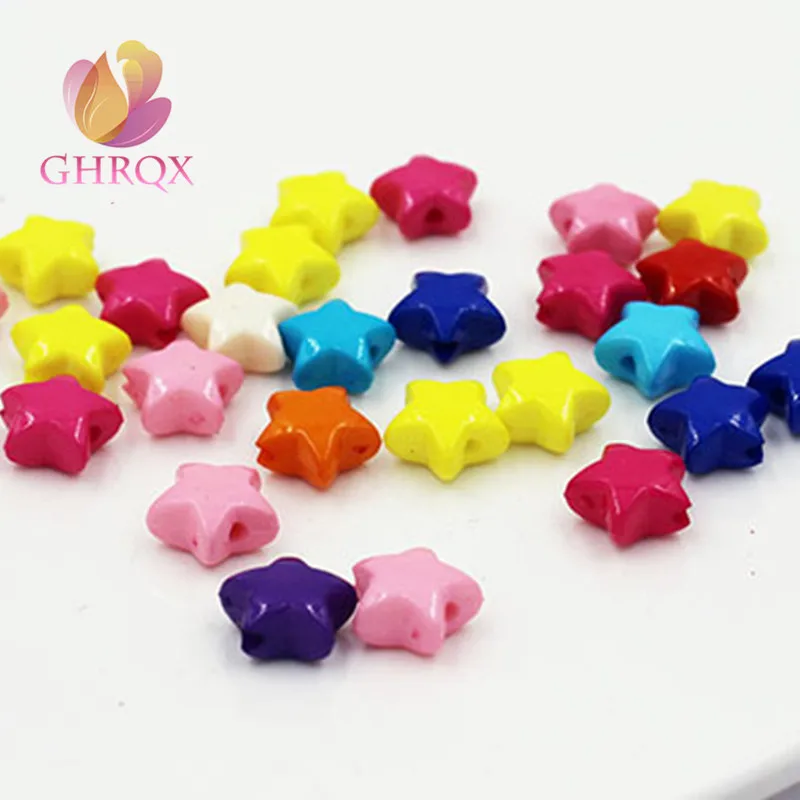GHRQX горячая Распродажа Акриловые Звездные бусины россыпью карамельных цветов diy