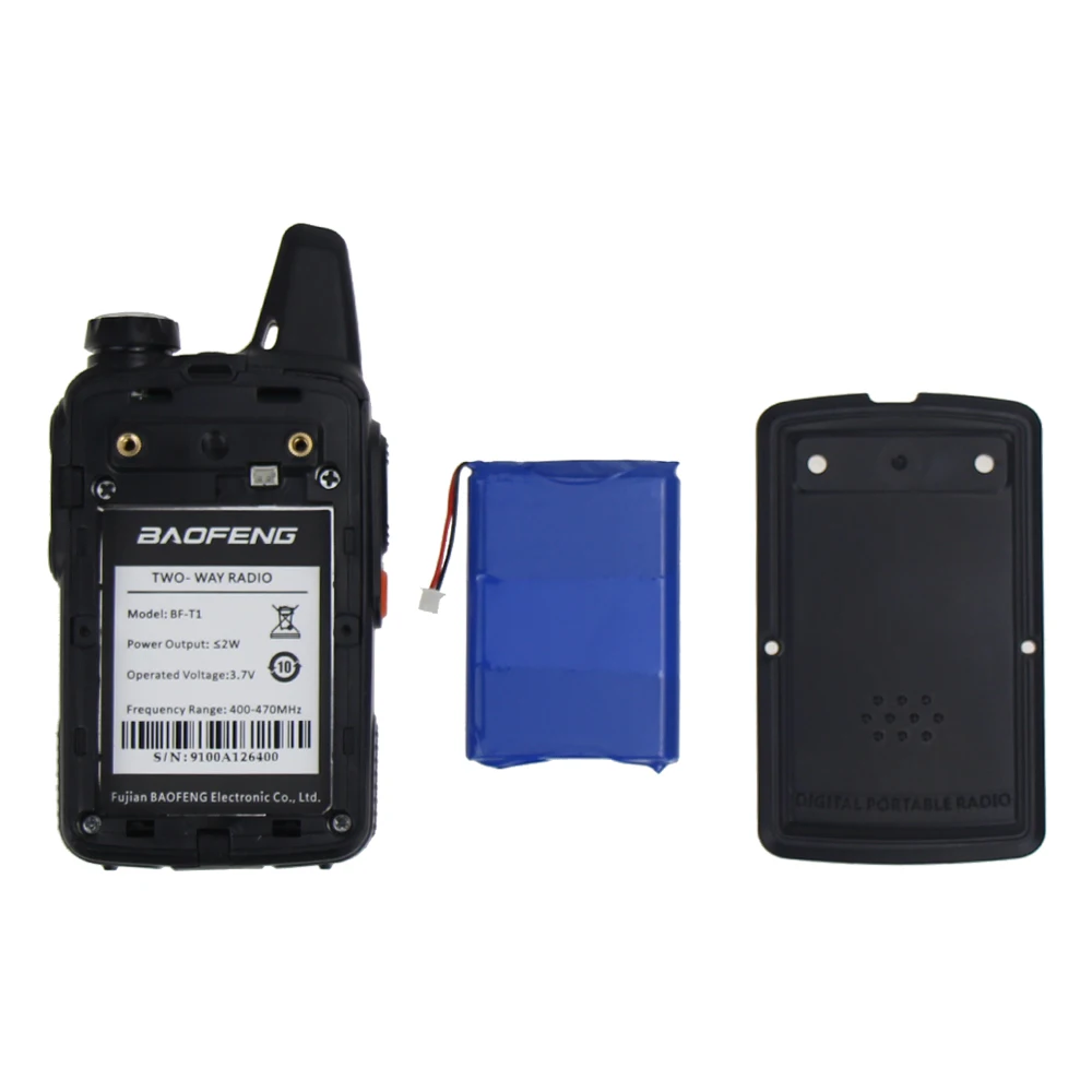 Baofeng BF-T1 Two Way Radio Mini Portable UHF 400-470MHz 20 Channels Ultra Thin Driving Hotel Civilian Walkie Talkie Ham Radio