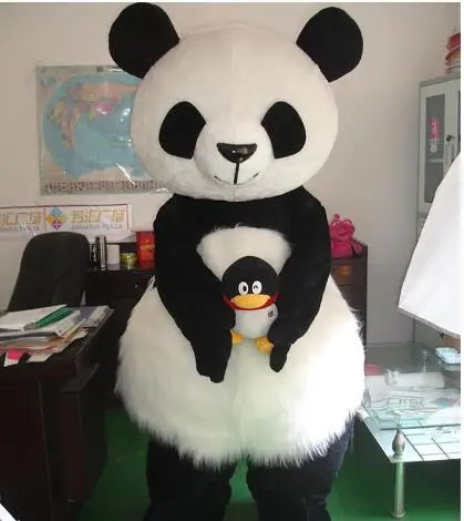 Оптовая продажа-с милой пандой костюм талисмана для взрослых Размеры забавные