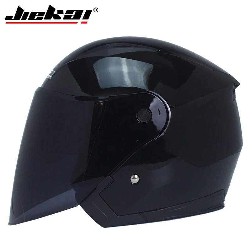 Шлем мото rcycle с открытым лицом для мотоцикла cicleta cascos para мото гоночный мотоцикл JIEKAI винтажные шлемы с двойным объективом - Цвет: b8