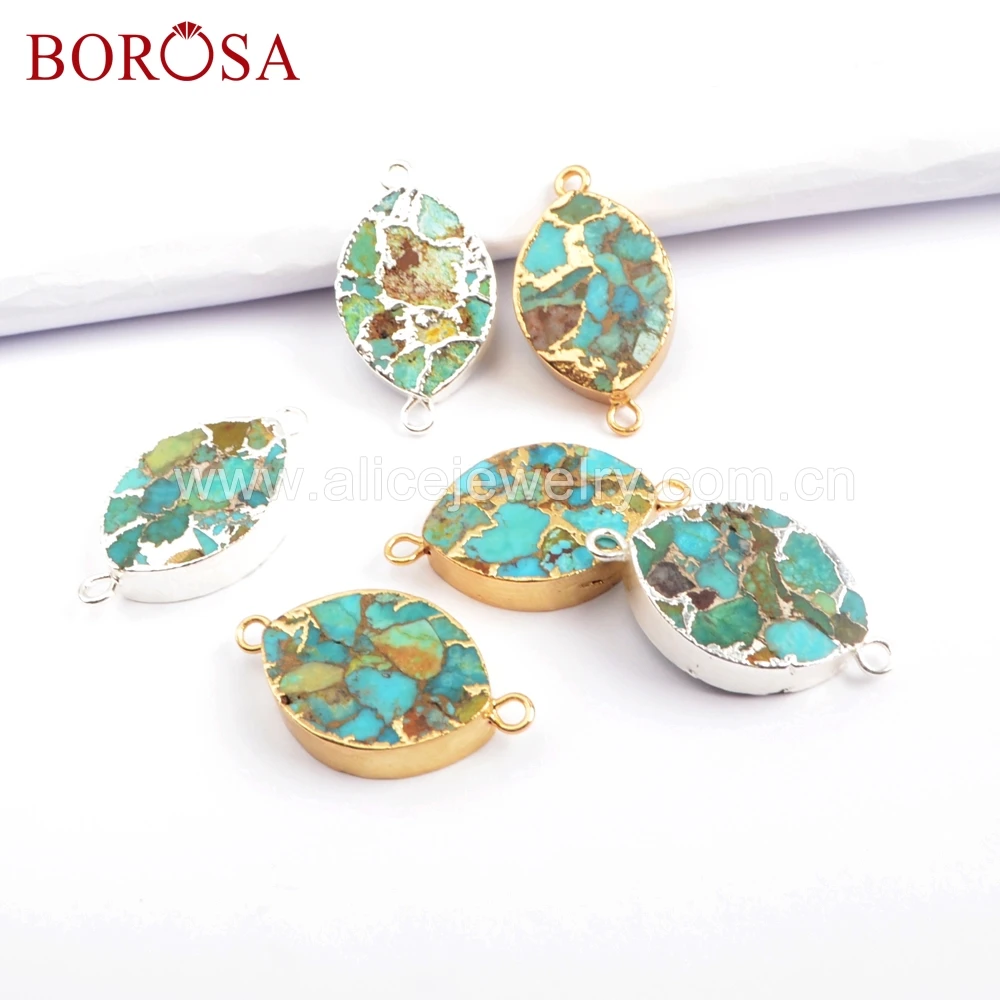 BOROSA 5 шт. модный маркизный золотой гальванизированный натуральный бирюзовый