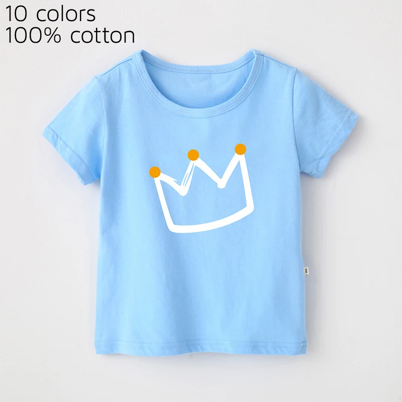 10 цветов 2019 г. брендовая Милая футболка для мальчиков и девочек топы повседневная
