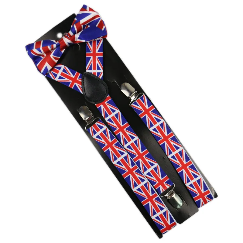 Винтажные темно-красные подтяжки Winfox в британском стиле с флагом шириной 2 5 см