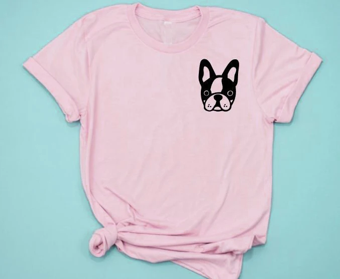 Женская забавная футболка Boston Terrier хлопковая Повседневная хипстерская Винтажная