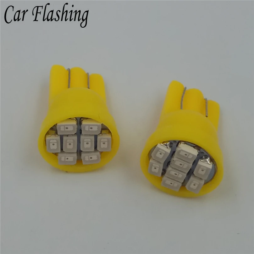 Автомобильный мигающий 500 шт. Желтый Белый светодиод T10 8 smd светодиодов 8SMD led 194 168
