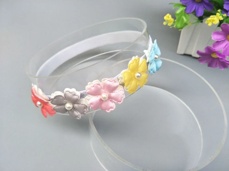 Пять цветов юбка с цветочным принтом повязка на голову Детские эластичные