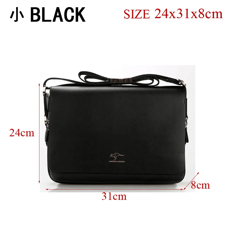 Size 24x31x8cm Black Оригинальная брендовая композитная кожаная сумка, повседневный мужской портфель на плечо, сумка-кенгуру, мужские дорожные сумки - Цвет: Size 24x31x8cm Black