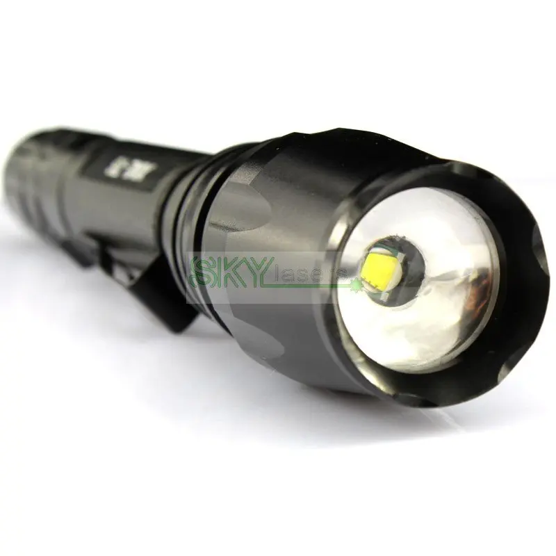 XM-L T6 7-Mode 1-LED White Light Zoomable Flashlight with Strap/Clip - Black (2 x 18650) | Лампы и освещение