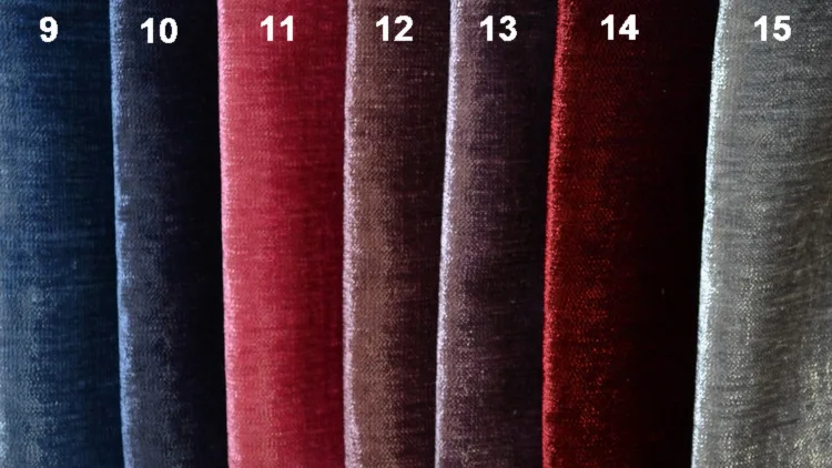 Оригинальные высококлассные шенильные занавески из однотонной ткани 20 цветов |