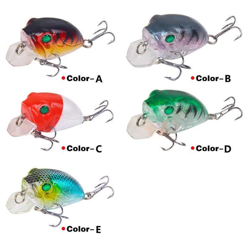 

4.5cm/8.1g 6# Quality Hooks Floating Deep Diving Crankbait Fishing Lures Wobblers With peche isca artificial Lure Free shipping