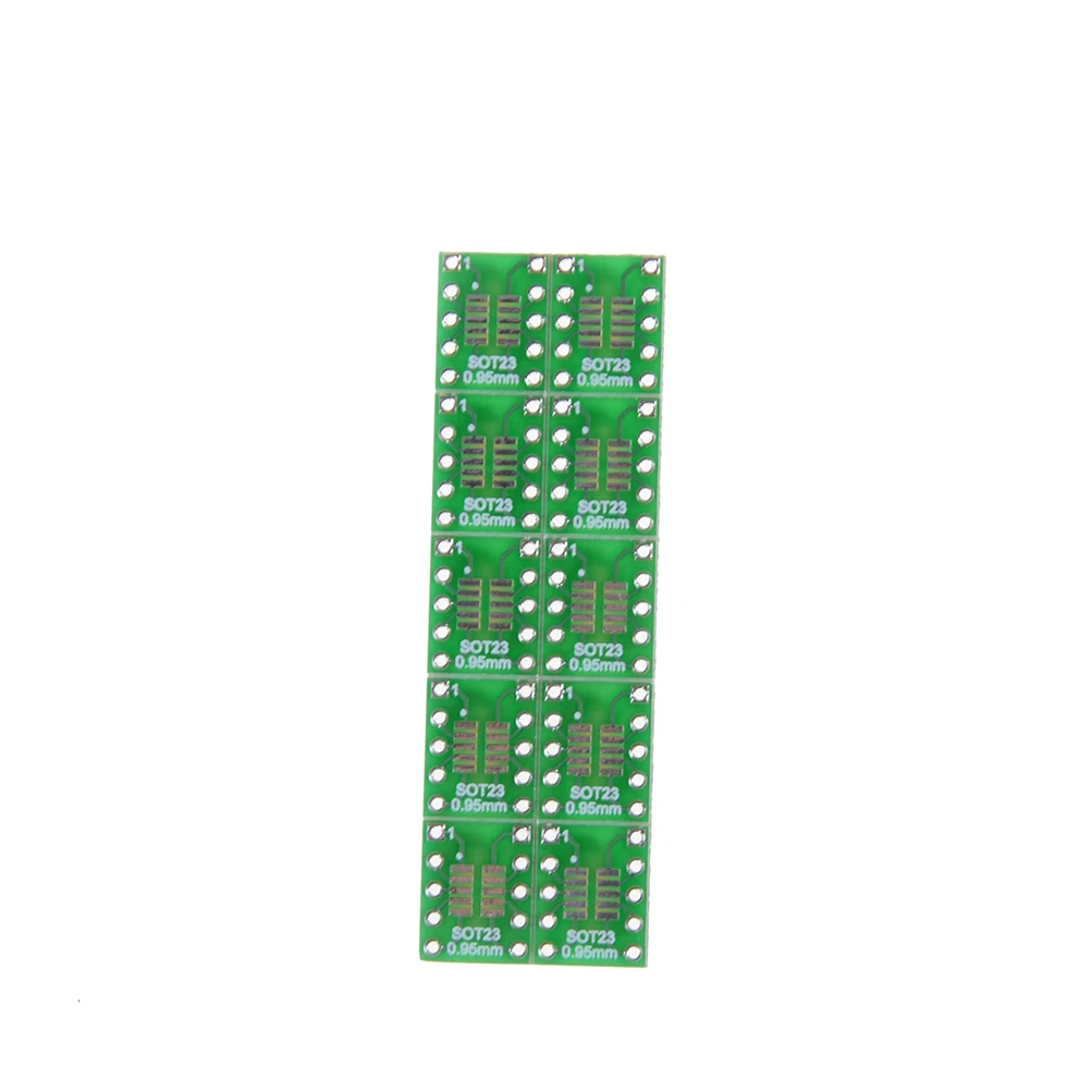 10 шт. SOT23 SOP10 MSOP10 Umax SOP23 к DIP10 Pinboard SMD для DIP адаптерной пластины 0 5 мм/0 95 мм до 2 54 Pin PCB