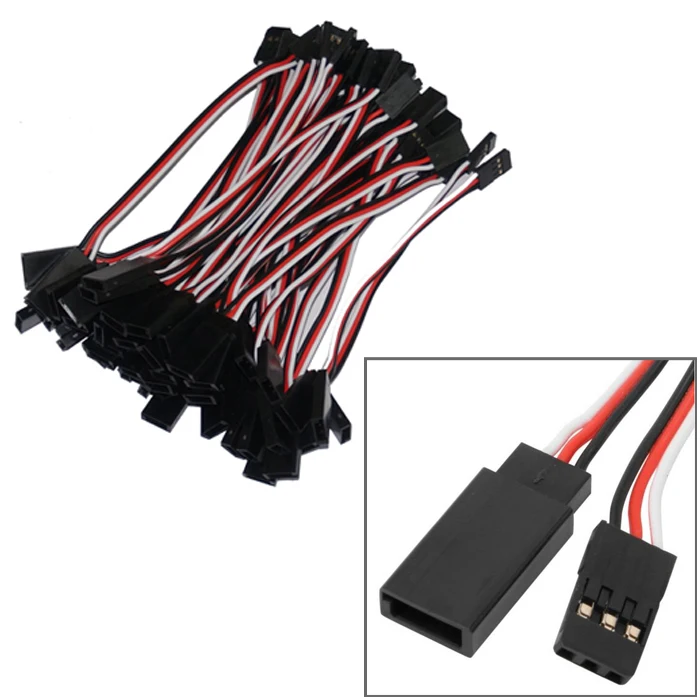 

Free shipping RC Servo Extension Cord Cable Wire 10pcs/lot 100mm 22AWG JR male to female servo extension cable quadcopter